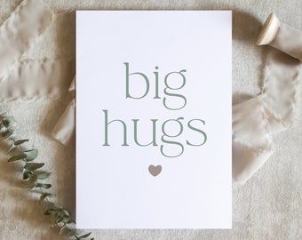 big hugs card, sympathy card, in sympathy greeting card | thinking of you bereavement condolence grieving card / SKU: LNOS32