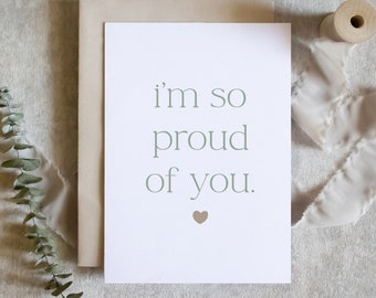 i'm so proud of you card, congratulations card, card for milestones, congrats greeting card / SKU: LNOS02