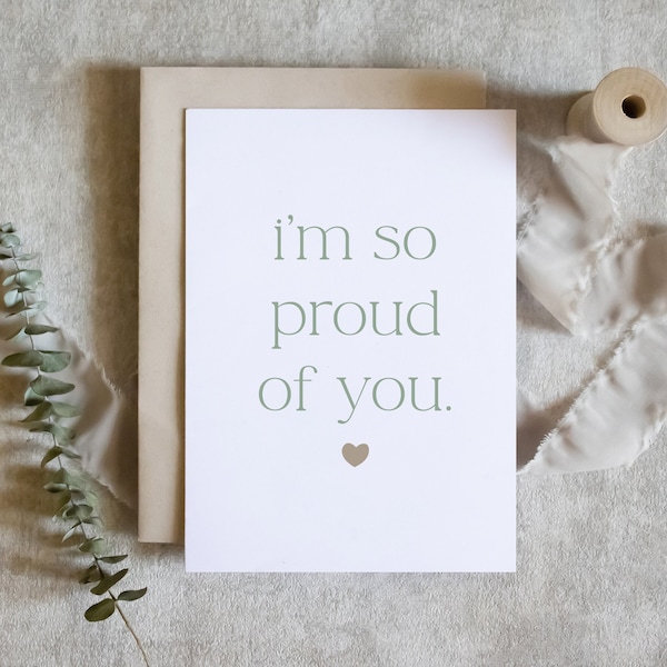 i'm so proud of you card, congratulations card, card for milestones, congrats greeting card / SKU: LNOS02