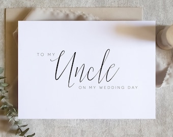 To my uncle on my wedding day card, to my uncle card, to my uncle card, wedding day card / SKU: LNWD62L / EMMA