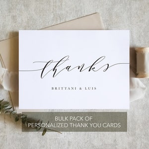 Dankeskarten im Set, Danksagungskarte, Brautpaar Dankeskarte, Masse Dankeskarten / SKU: LNTHANKS20 | LUNA