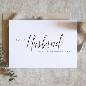 À mon mari sur notre carte de mariage, à mon mari sur notre carte de mariage, à ma carte de mari, carte de mariage / SKU : LNWD62A / EMMA