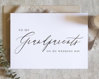 To my grandparents on my wedding day card, to my grandma, to my grandpa, wedding day card / SKU: LNWD60E / RINA