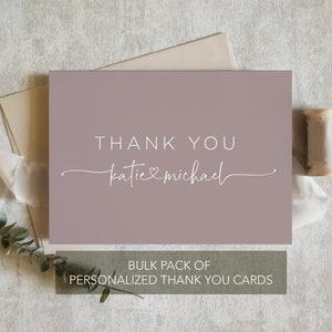 Dankeskarten im Set, Dankeskarten, Dankeskarte, Brautpaar-Dankeskarte, Dankeskarte Masse / SKU: LNTHANKS34 | EMILIE
