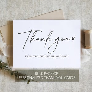 Hochzeits-Sammelpack Dankeskarten, Dankeschön-Geschenkkarte, Brautpaar-Dankeskarte, Dankeskarten SKU: LNTHANKS21J | ZOEY
