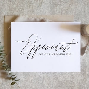 à notre célébrant, carte de remerciement, carte de célébrant, à notre célébrant, carte de mariage / SKU : LNWD61T / RINA