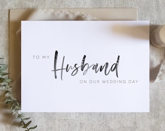 To my husband on our wedding day card, To my hubby on our wedding day card, to my hubby card, wedding day card / SKU: LNWD60 / ELISE