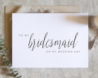 to my bridesmaid, simple wedding card, simple proposal card, bridesmaid card, best friend card, proposal card / SKU: LNWD62U / EMMA