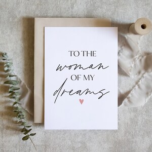Carte à la femme de mes rêves / carte joyeux anniversaire / carte d'anniversaire pour femme / jolie carte d'anniversaire / SKU : LNOS27B