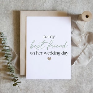 to my best friend on her wedding day, card for best friend, best friend wedding day card / SKU: LNOS05