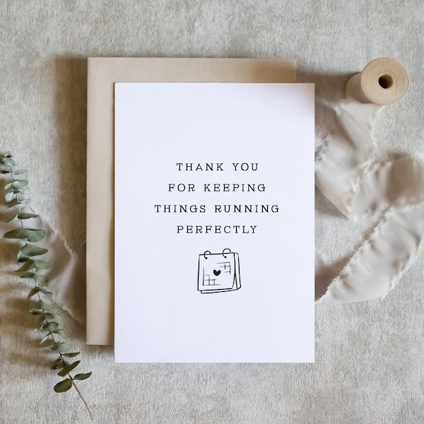 thank you for being our wedding planner card, thank you card, wedding day card / SKU: LNWD71Z | Alex