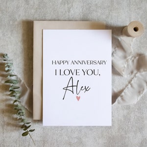 carte d'anniversaire personnalisée / carte de joyeux anniversaire / carte d'anniversaire pour femme mari / jolie carte d'anniversaire / SKU : LNOS21