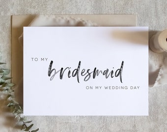 to my bridesmaid, simple wedding card, simple proposal card, bridesmaid card, best friend card, proposal card / SKU: LNWD60U / elise