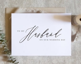 To my husband on our wedding day card, To my hubby on our wedding day card, to my hubby card, wedding day card / SKU: LNWD61A / RINA