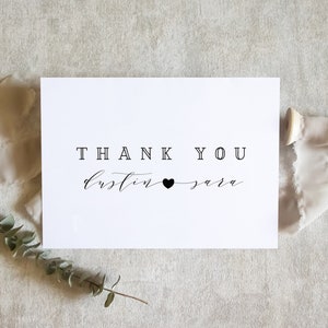 pacote de cartões de agradecimento de casamento, cartão de presente de agradecimento, cartão de agradecimento de recém-casado, cartões de agradecimento em massa / SKU: LNTHANKS15 | LUA