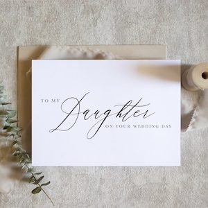 to my daughter on your wedding day card, daughter card, daughter wedding card, wedding day card / SKU: LNWD61G / RINA