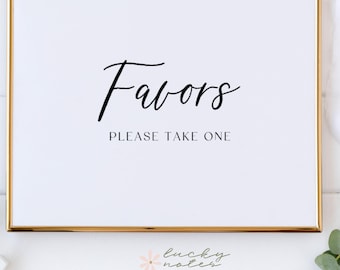 Please Take One Wedding Sign | Minimal Modern Wedding Sign | Wedding Favor Sign | Simple Reception Sign | Kelly Collection