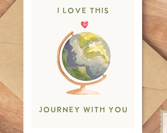Anniversary Love Card | I Love This Journey With You | Romantic Anniversary Card