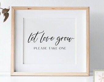 Let Love Glow Sign | Wedding Candle Sign | Wedding Favor Sign | Minimal Modern Wedding Sign | Kelly Collection
