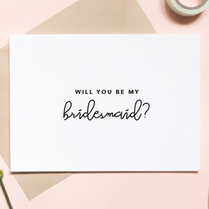 Will you be my bridesmaid, bridesmaid proposal card, wedding card, bridesmaid proposal card, simple card, bridesmaid box card / SKU: LNBM61E