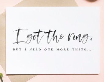 I got the ring but i need one more thing, funny wedding party card, bridal card, maid of honor proposal card / SKU: LNBM58 | ELISE