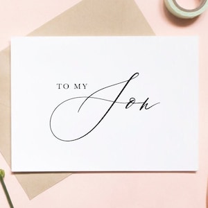 carte de mariage à notre fils, carte de fils, carte de mariage de fils, carte de jour de mariage / SKU : LNWD49Q