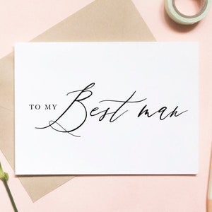 Merci pour la carte du témoin, à ma carte de témoin, carte de garçon d'honneur, carte de jour de mariage / SKU : LNWD49M | RINA