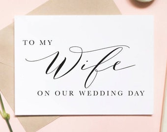 To my wife on our wedding day card, To my wifey on our wedding day card, to my wife card, wedding day card / SKU: LNWD06 | LUNA