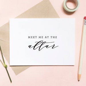 Meet me at the altar, to my beautiful wife card, beautiful bride card, vow card, wife card, wedding day card / SKU: LNWD42C | LUNA  | LUNA