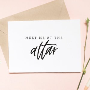 Meet me at the altar, to my beautiful wife card, beautiful bride card, vow card, wife card, wedding day card / SKU: LNWD42D