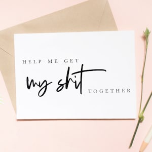 Aidez-moi à rassembler mes affaires, carte de mariée, carte de mariage, carte de demoiselle d'honneur, demoiselle d'honneur, carte de proposition de demoiselle d'honneur / SKU : LNBM45 | STELLA