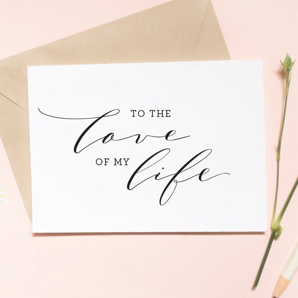 to the love of my life, to my beautiful wife card, beautiful bride card, vow card, wife card, wedding day card / SKU: LNWD43B  | LUNA
