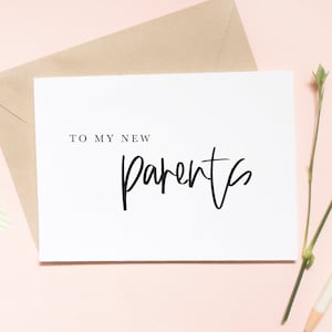 to my future parents on my wedding day card, in laws card, future parents card, wedding day card / ELLIE | SKU: LNWD41D