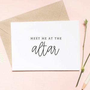 Meet me at the altar, to my beautiful wife card, beautiful bride card, vow card, wife card, wedding day card / SKU: LNWD42