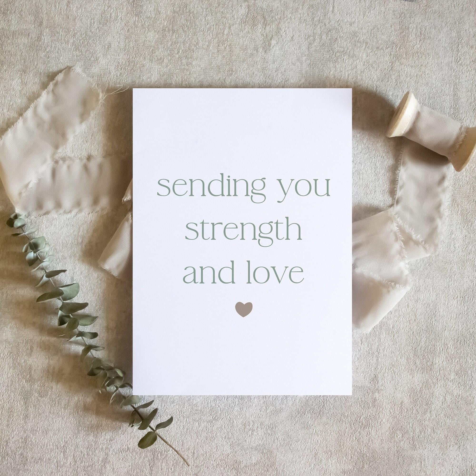 Sympathy Card | Sending You Strength and Love | Bereavement Condolence ...