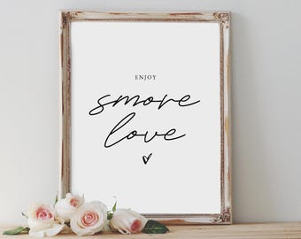 Smores Dessert Bar Sign | Wedding Reception Treats | Campfire Dessert Table | Wedding Sign