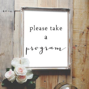 Please Take A Program Sign