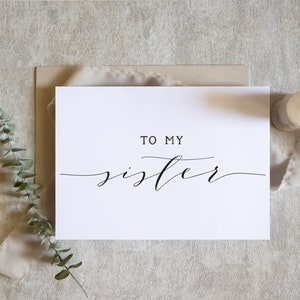 À ma soeur le jour de mon mariage, à ma carte de soeur, à ma soeur, à ma soeur, à mes soeurs cursives, à un frère ou à une soeur, à une carte de mariage/ SKU : LNWD05 | LUNE