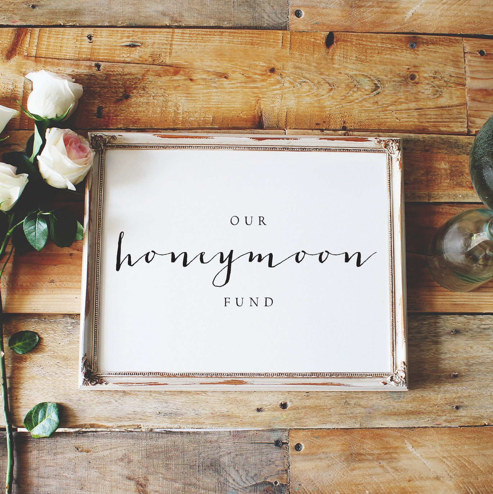 Our Honeymoon Fund Sign Honeymoon Fund Sign Gift Sign Card Etsy