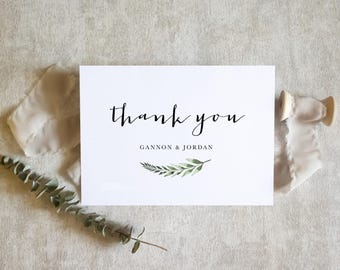 Floral Wedding Thank You Cards | Pack With Envelopes | Newlywed Stationery
