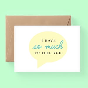 Carte J'ai tellement de choses à vous dire, carte de meilleur ami, carte de tu me manques, carte accroupie, carte de rendez-vous entre filles, carte de soirée / SKU : ffollie04