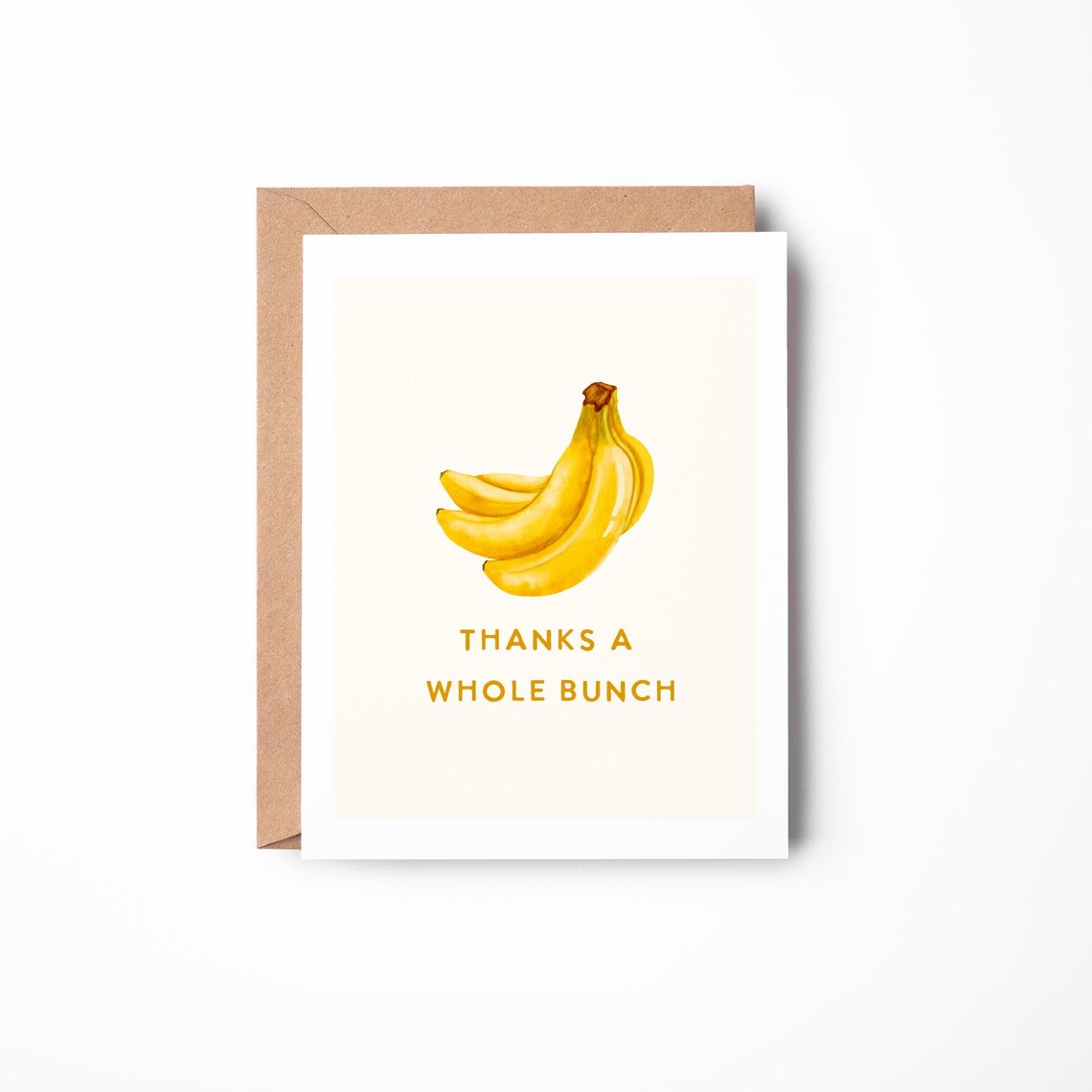 Thanks a Whole Bunch Card | Banana Pun Thank You | Funny Fruit Card ...