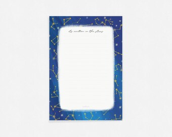 Astrology Notepad | Written In The Stars | Celestial Constellations Stationery
