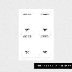 Tie the Knot Card Template, Will You Help Me Tie the Knot Card Template ...