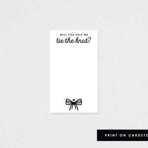 Tie the Knot Card Template, Will You Help Me Tie the Knot Card Template ...