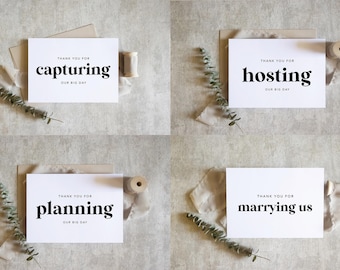Wedding Vendor Serif Thank You Card | Choose Your Vendor or Create Your Own Card