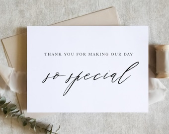 Wedding Vendor Thank You Card