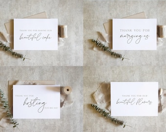 Wedding Vendor Thank You Card | Thank You Wedding Vendor | Wedding Day Appreciation Card