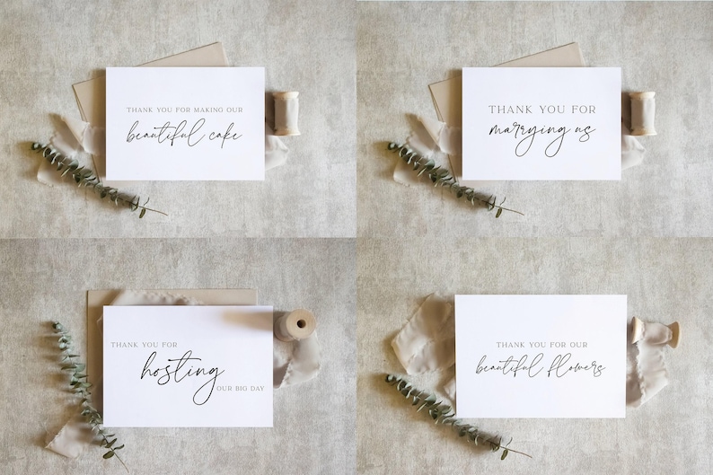 Wedding Vendor Thank You Card | Thank You Wedding Vendor | Wedding Day Appreciation Card image 1