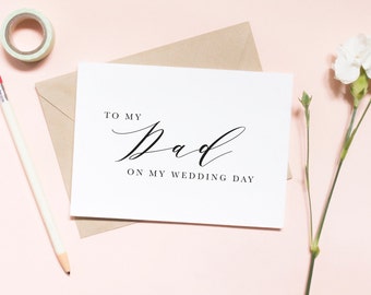 To my dad on my wedding day card, to my dad card, to my father card, wedding day card / SKU: LNWD04 | LUNA